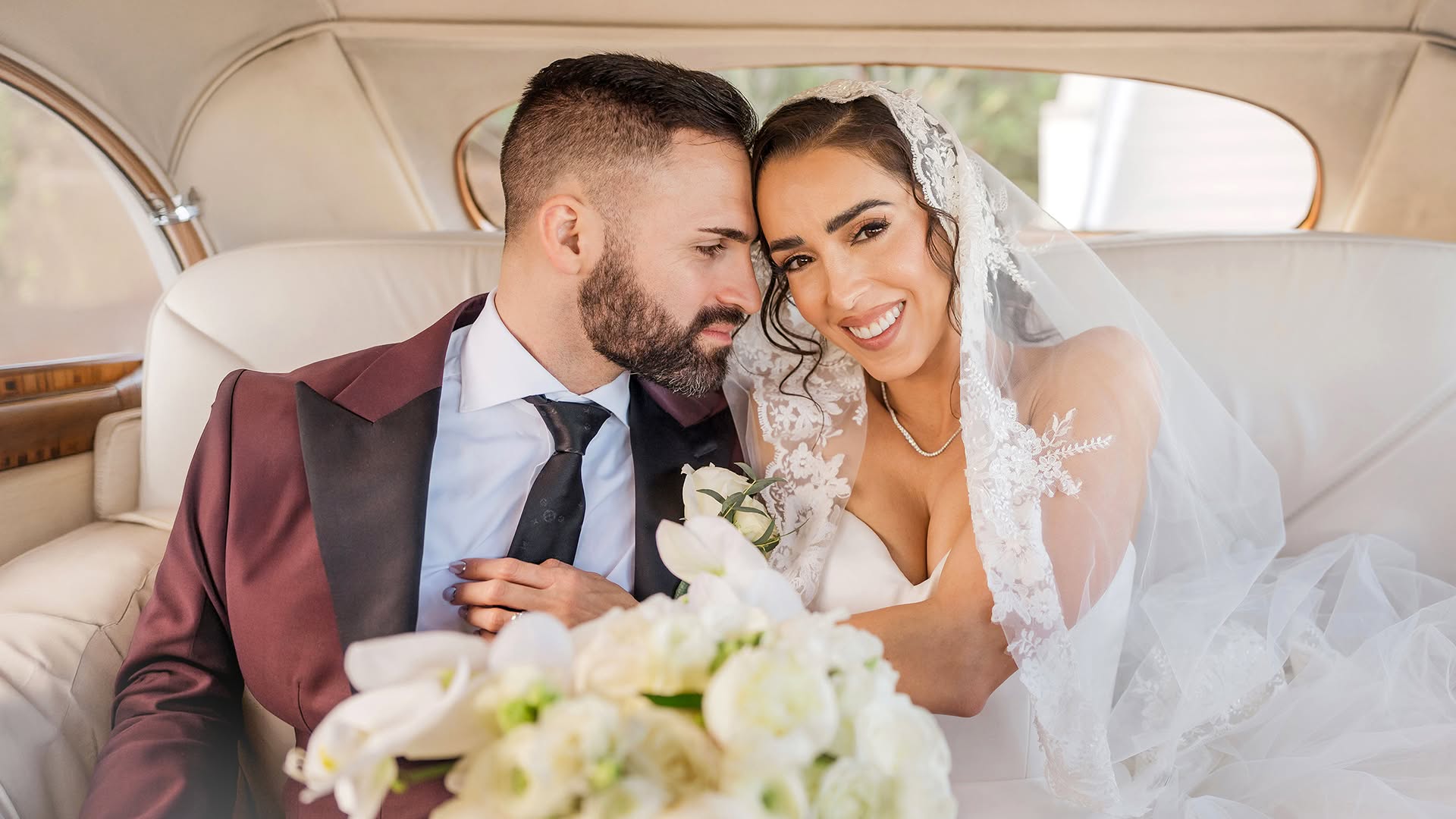 A couple in a quiet moment before the ceremony at a San Diego wedding, planned by Bliss Events.