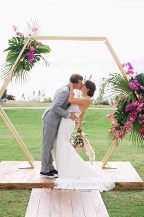 Kelly and Kyle enjoying their beautiful Bliss Events wedding at L’Auberge Del Mar